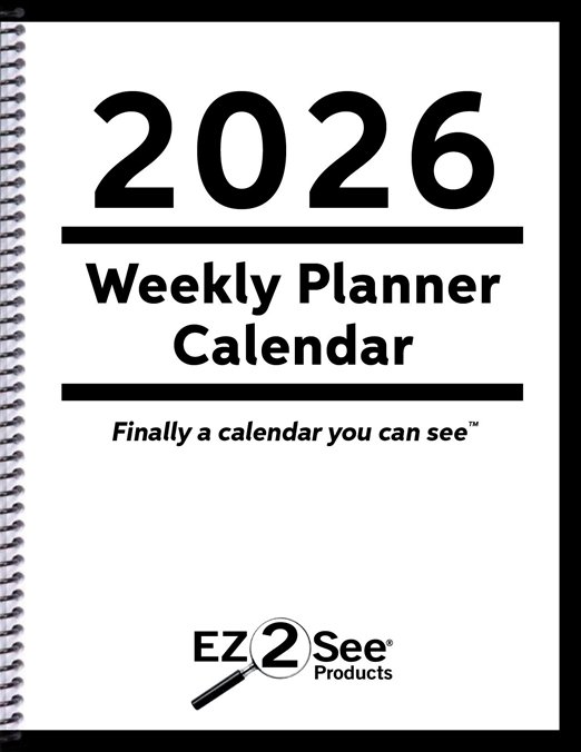 Front cover of the 2026 EZ2See® Calendar.