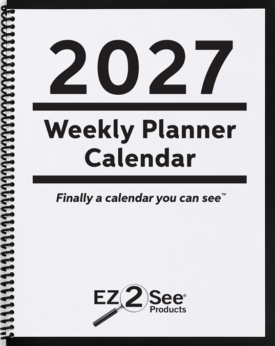 Front cover of 2027 EZ2See weekly planner calendar